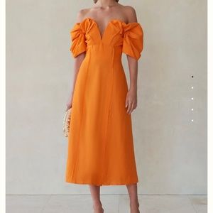 Cult Gaia Muna Off-the-Shoulder Midi Dress